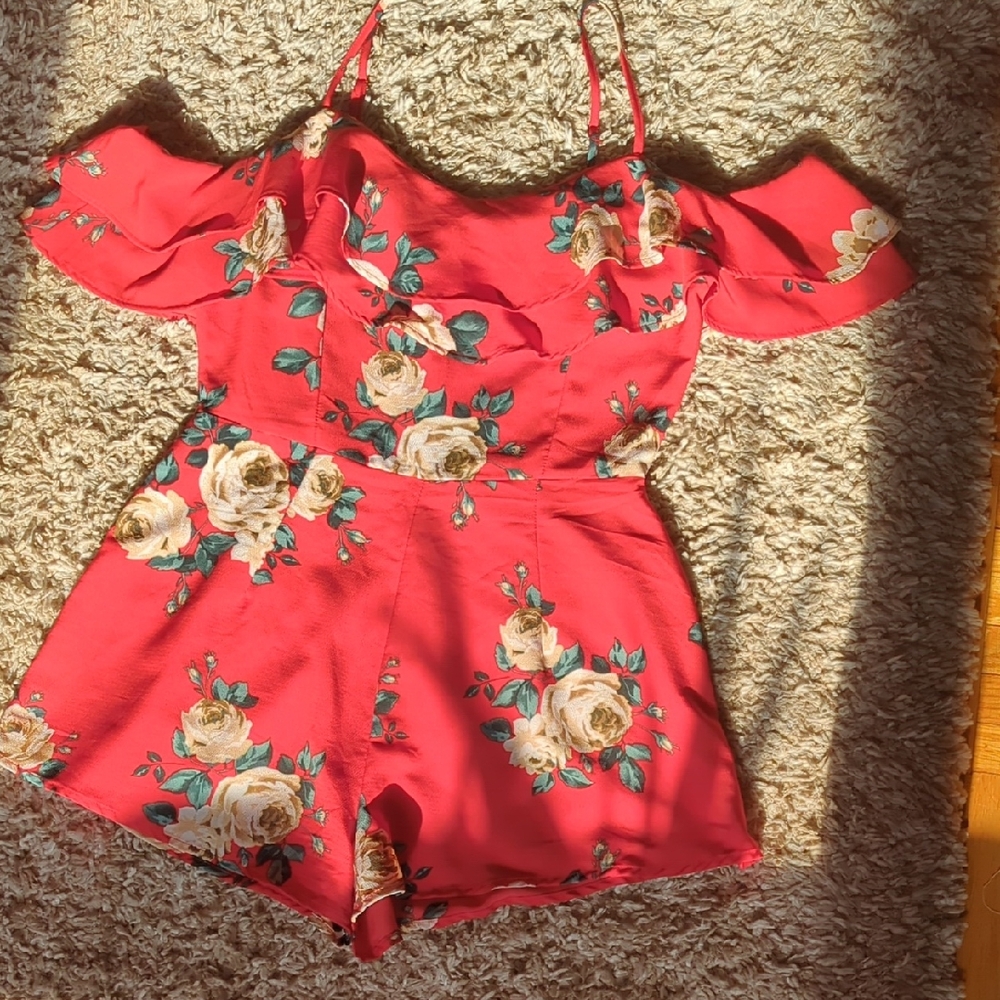 Floral Off-Shoulder Romper